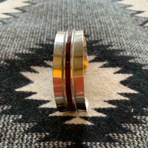 Sterling Silver Native American Red Stone Inlay